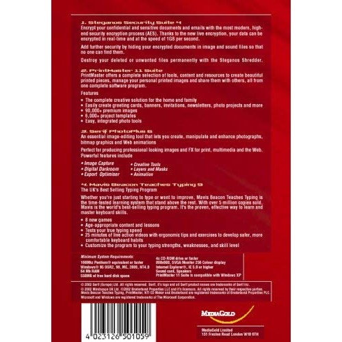 Avanquest Home Software Value Pack (Steganos Security Suite, Serif PhotoPlus, PrintMaster, Mavis Beacon Typing)