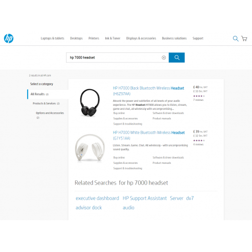 5 x HP H7000 BLUETOOTH WIRELESS STEREO HEADSET  NEW SEALED UK VAT inc