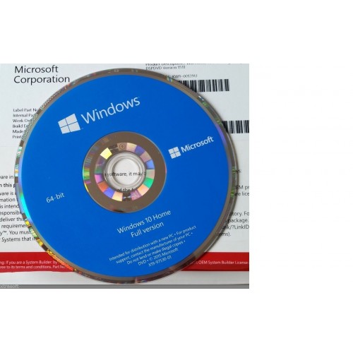 Microsoft Windows 10 Home 64Bit UK, installation DVD NO Licence UK FIRST Class