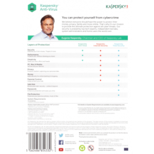 Kaspersky AntiVirus 2017 | 3 PC | 1 Year | Retail Pack (by Post/UK+EU)