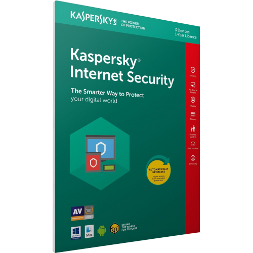 Kaspersky Internet Security 2018 | 3 Devices | 1 Year | Flat Pack (by Post/EU)