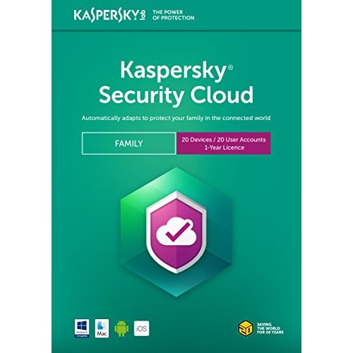 Kaspersky Security Cloud 2018 Family | 20 Devices | 1 Year | Flat Pack (by Post/EU)