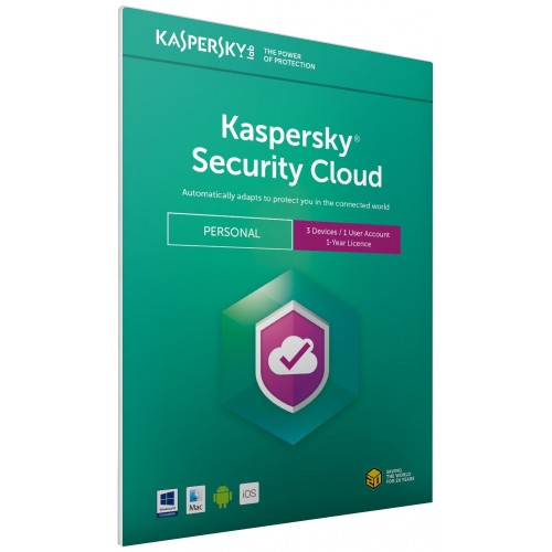 Kaspersky Security Cloud 2018 Personal | 3 Devices | 1 Year | Flat Pack (by Post/EU)