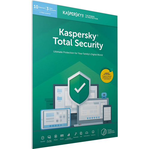 Kaspersky Total Security 2019 | 10 Devices | 1 Year | Flat Pack (by Post/EU)