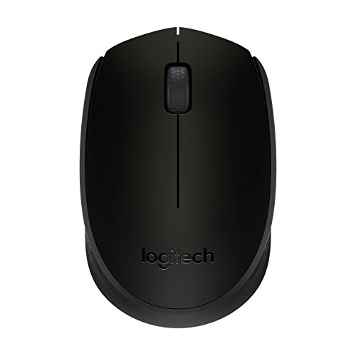Logitech B170 Wireless Mouse, USB Nano Receiver, Optical Tracking, 12-Months Battery Life, Ambidextrous, PC / Mac / Laptop  - Dark Grey