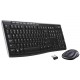 Logitech MK270 Wireless Keyboard and Mouse Combo for Windows, 2.4 GHz Wireless, Compact Wireless Mouse, 8 Multimedia & Shortcut Keys, 2-Year Battery Life, PC/Laptop, QWERTY UK Layout - Black