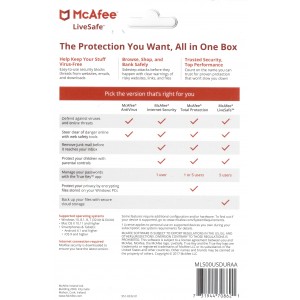 McAfee LiveSafe 2020 | 1 Device | 1 Year | Digital (ESD/EU)