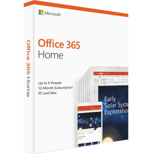Microsoft Office 365 Home | 6 Users | 30 Devices | 1 Year | Retail Pack (by Post/EU)