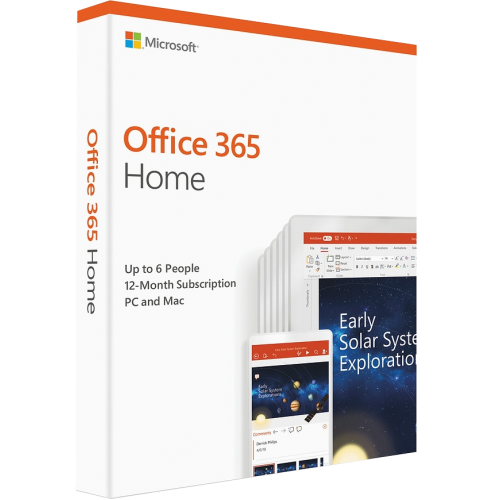 Microsoft Office 365 Home | 6 utenti | 30 Dispositivi | 1 Anno | Pacchetto Scatola (per posta/UE)