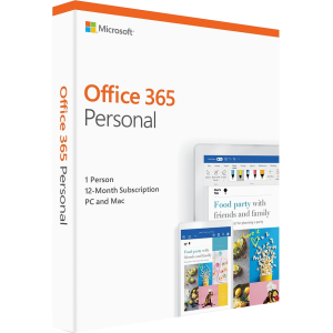 Microsoft Office 365 Personal | 1 User | 5 Devices | 1 Year | Retail Pack (by Post/EU)