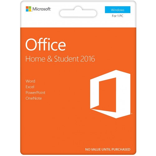 Microsoft Office Home and Student 2016 PC | 1 Device | English | Retail Pack (by Post/EU)