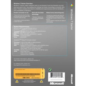 Microsoft Windows 7 Starter SP1 | DSP OEM Pack (Disc and Licence)