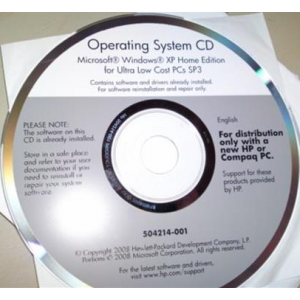 Microsoft Windows XP Home SP3 Edition | HP OEM Reinstallation Pack (Disc and Licence)