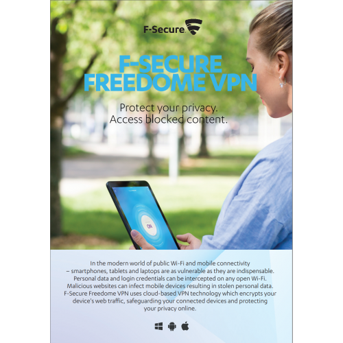 F-Secure Freedome VPN Multidevice | 1 Device | 1 Year | Digital (ESD/EU)