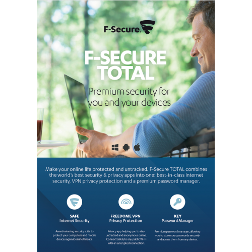 F-Secure Total Security and Privacy VPN  | 5 Devices | 1 Year | Digital (ESD/EU)