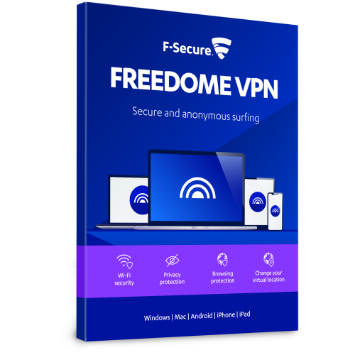 F-Secure Freedome VPN Multidevice | 5 Devices | 1 Year | Retail Pack (by Post/EU)