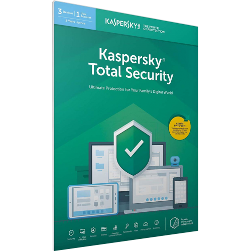 Kaspersky Total Security 2020 | 3 Devices | 1 Year | Flat Pack (by Post/EU)
