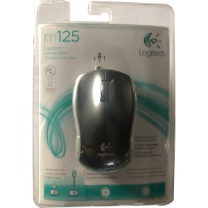 Logitech m125 Retractable Corded Mouse