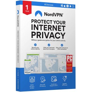 NordVPN Internet Privacy | 1-Year VPN Subscription | 6 Devices