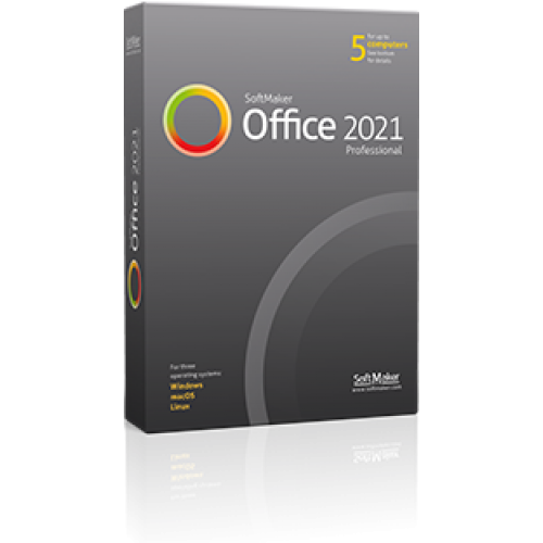 Softmaker Office Standard 2021 | 5-Geräte | Fenster / macOS / Linux | 1 Jahr | Digital (ESD / EU)