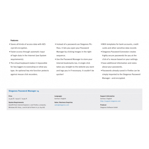 Steganos Password Manager Version 14 (PC)